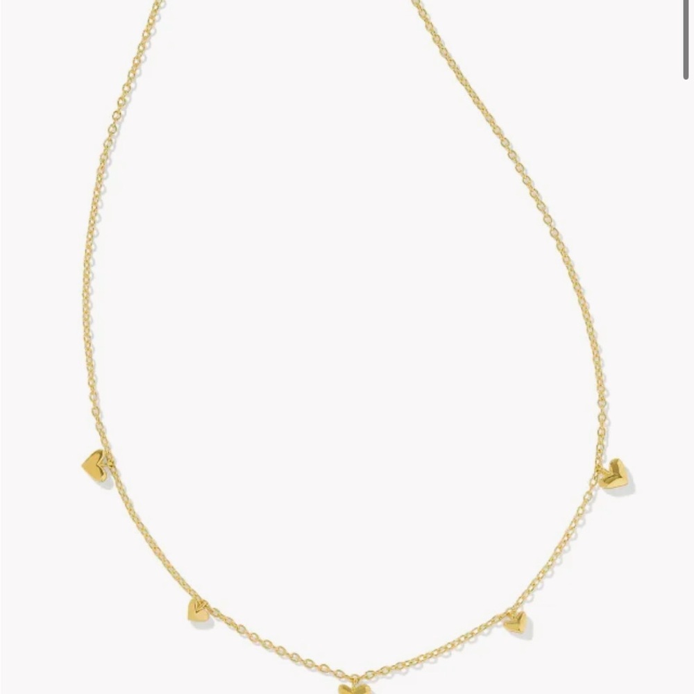 Kendra Scott Phoebe Strand Gold Heart Charm Necklace